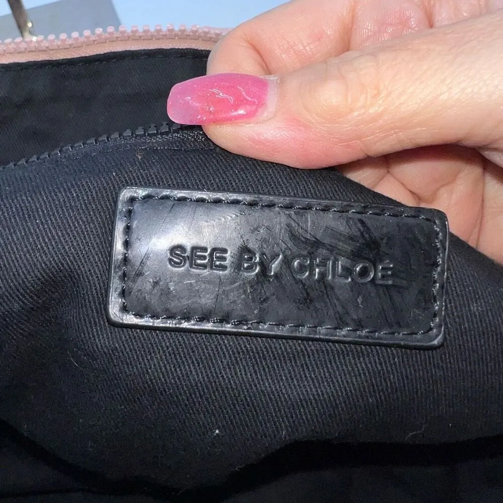 See by Chloe Bike Row Tote Nag in Pink Blush Nylon with COA - Image 10