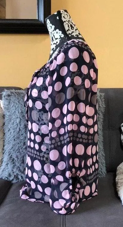 ROMEO & JULIET COUTURE Polkadot Sheer Top Size S - Image 2