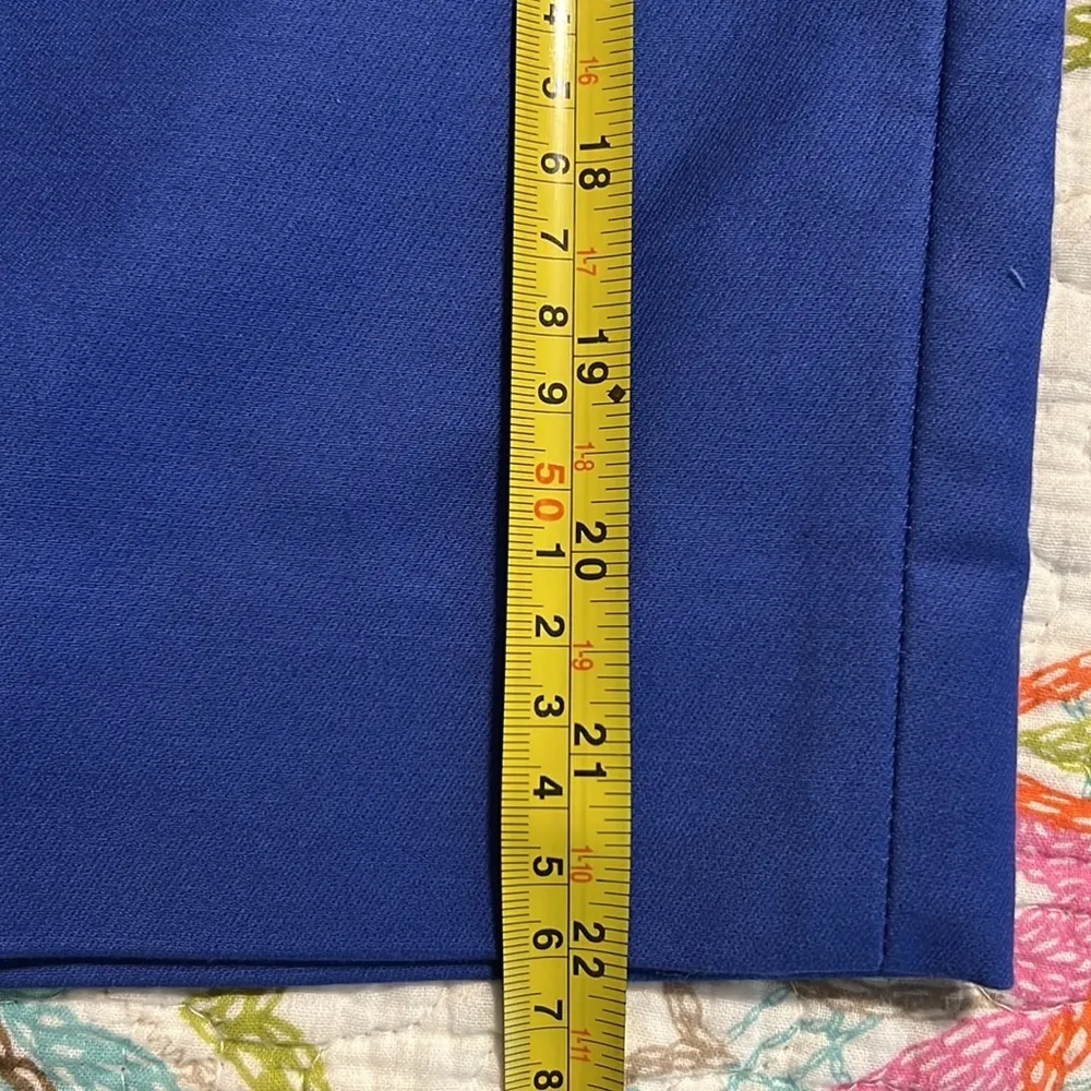 J. CREW size 6 women’s No. 2 Pencil skirt cobalt color zips close back - Image 5