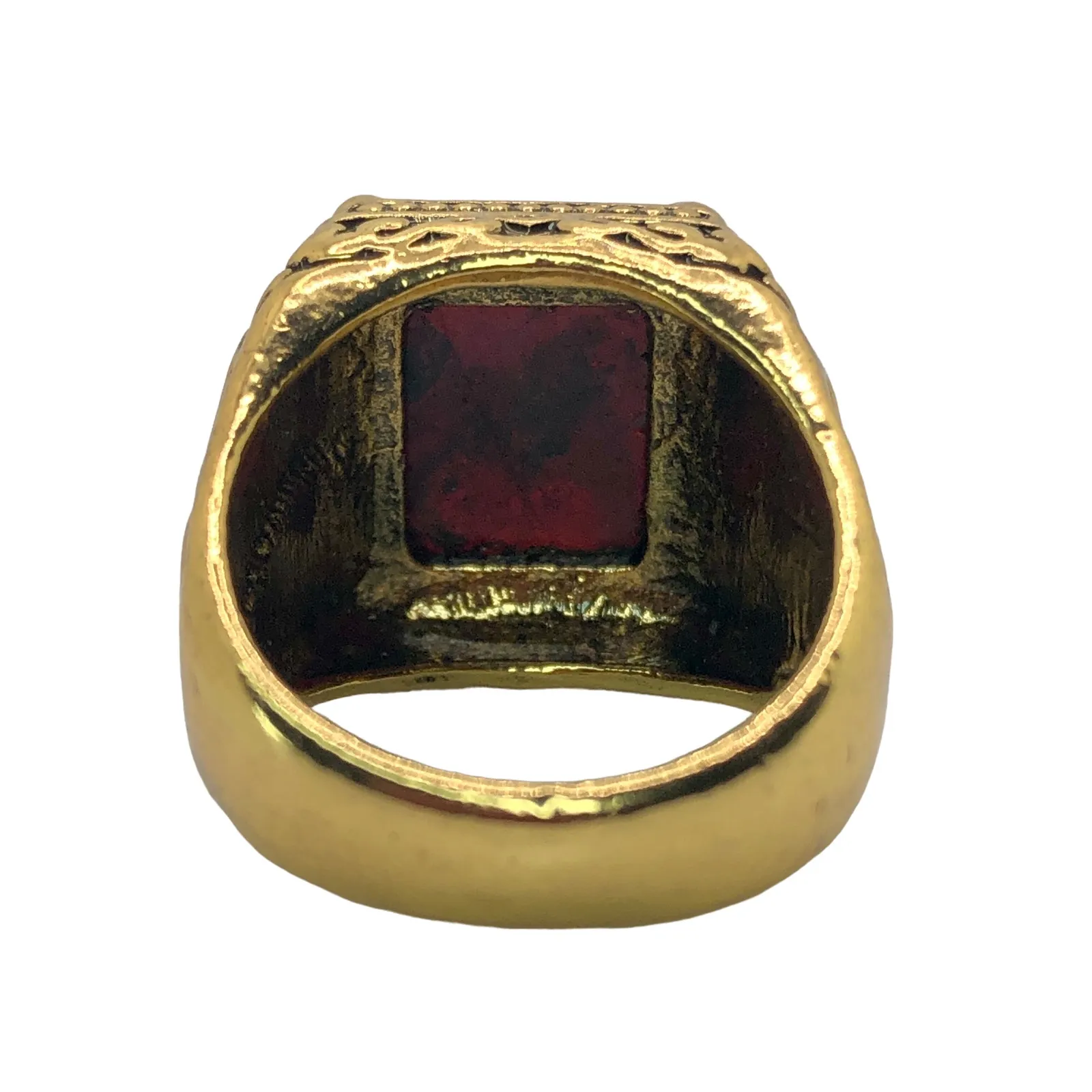 Gold and Red Boho Ring with Stone - Image 6