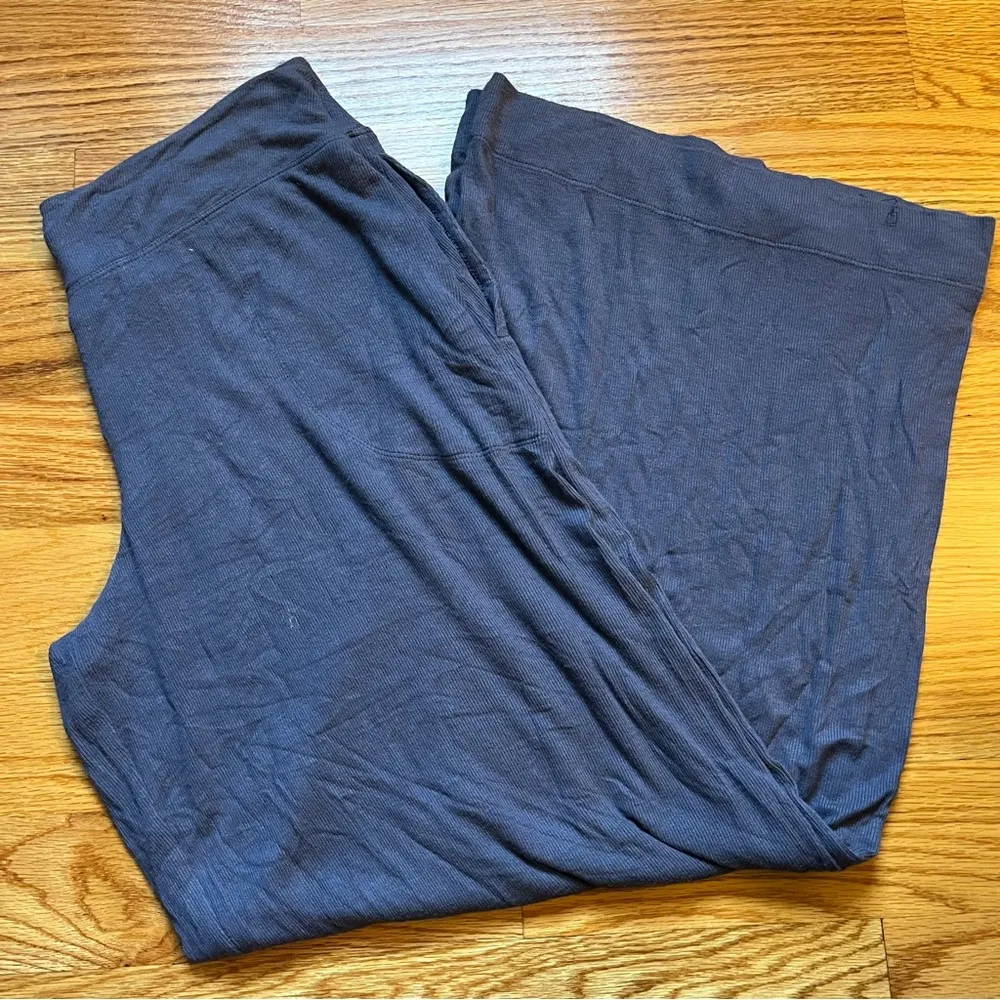 Athleta Well Rested Rib Sleep Wide Leg Pant size large - Image 2