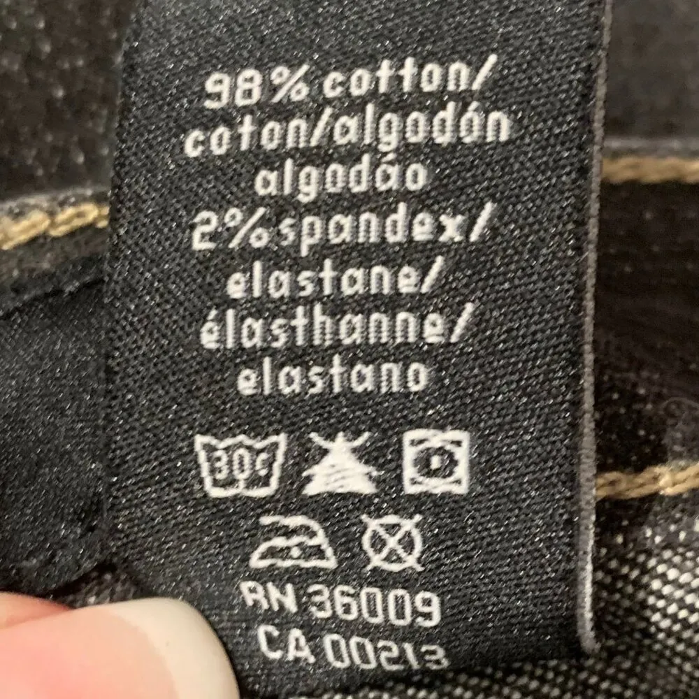 Calvin Klein Y2K Black Wash Retro Flare Boot Cut 10 Jeans High Rise Pockets - Image 9