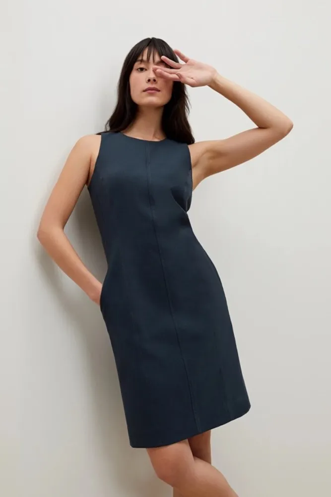 M.M.LaFleur Constance Everyday Twill Dress Navy Night Size 10 Career Sheath - Image 1