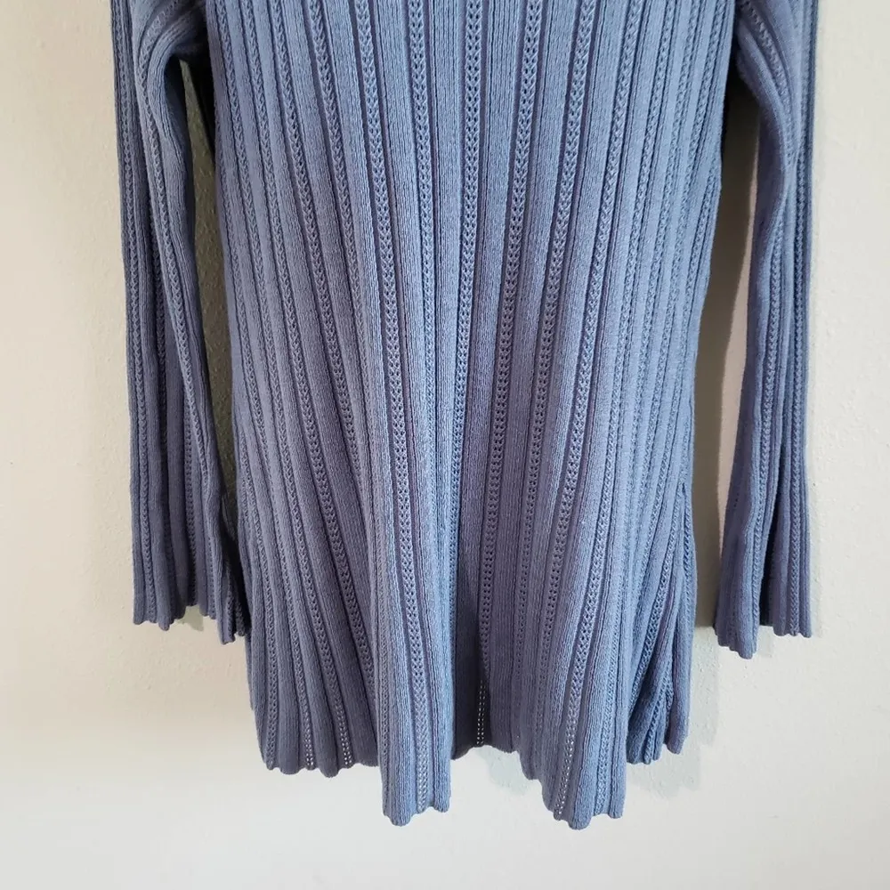 Modcloth Boatneck Long Sleeve Ribbed Cable Knit Pullover Tunic Sweater Large - Image 3