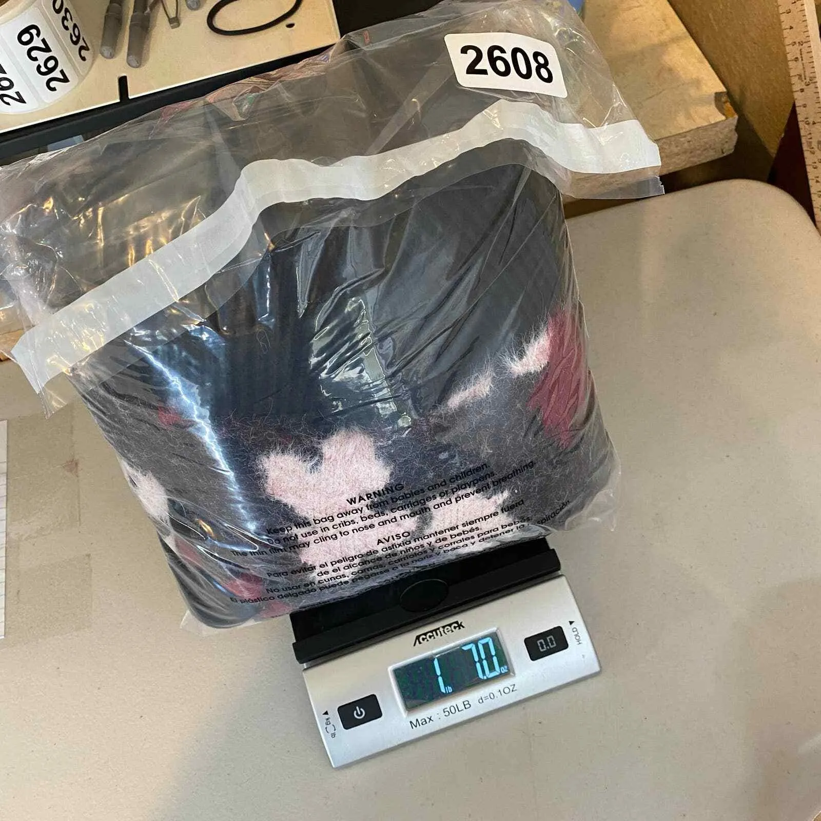 Lane Bryant Cardigan Sweater Womens Plus 14/16 Black Floral Eyelash Open Front - Image 12