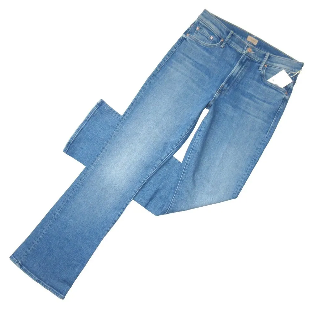 NWT Mother The Outsider Sneak in Flag Me Down Stretch Bootcut Jeans 31 Blue - Image 2