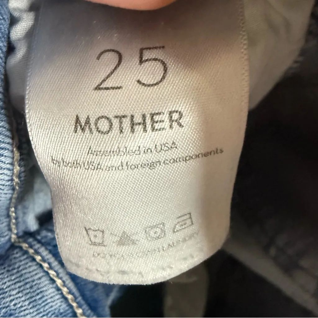 MOTHER Hustler Ankle Fray Full‎ Length Size 25 Denim Jeans Blue Distressed - Image 10