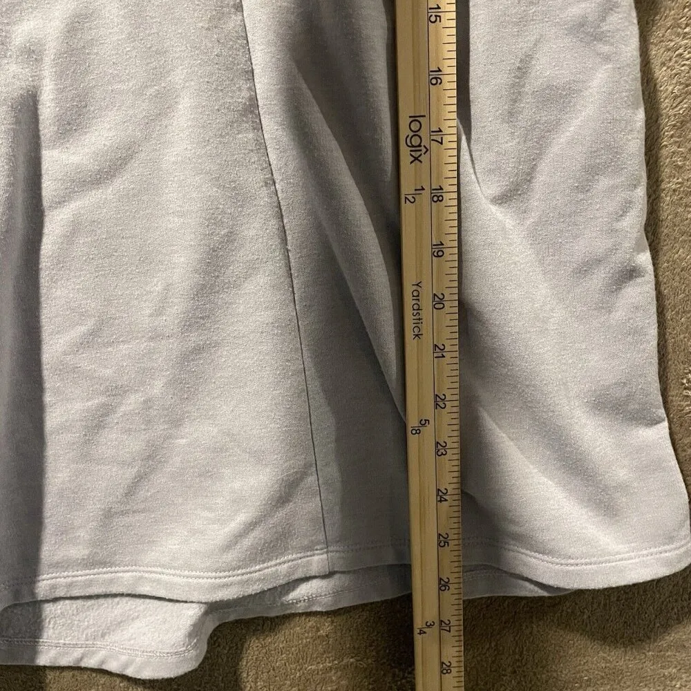 Cuddl Duds Comfortwear Sweater Womens M  V-Neck Hoodie Small Cloud Gray A368071 - Image 8