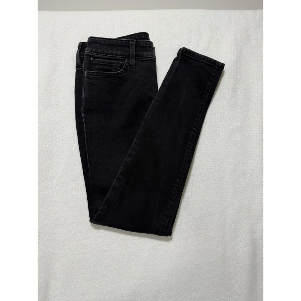 St Johns Bay Womens Mid Rise Size 4 Skinny Fit Black Jeans - Image 4