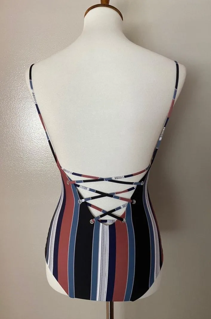 Free People Striped Monahan One-Piece Swimsuit - Image 7