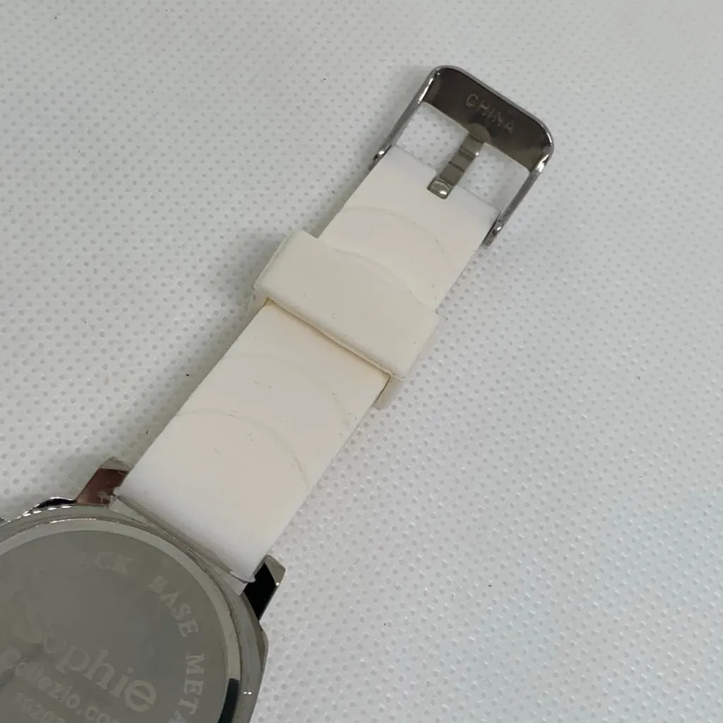 Sophie collezio women watch colorful floral dial 34mm silver tone running - Image 7