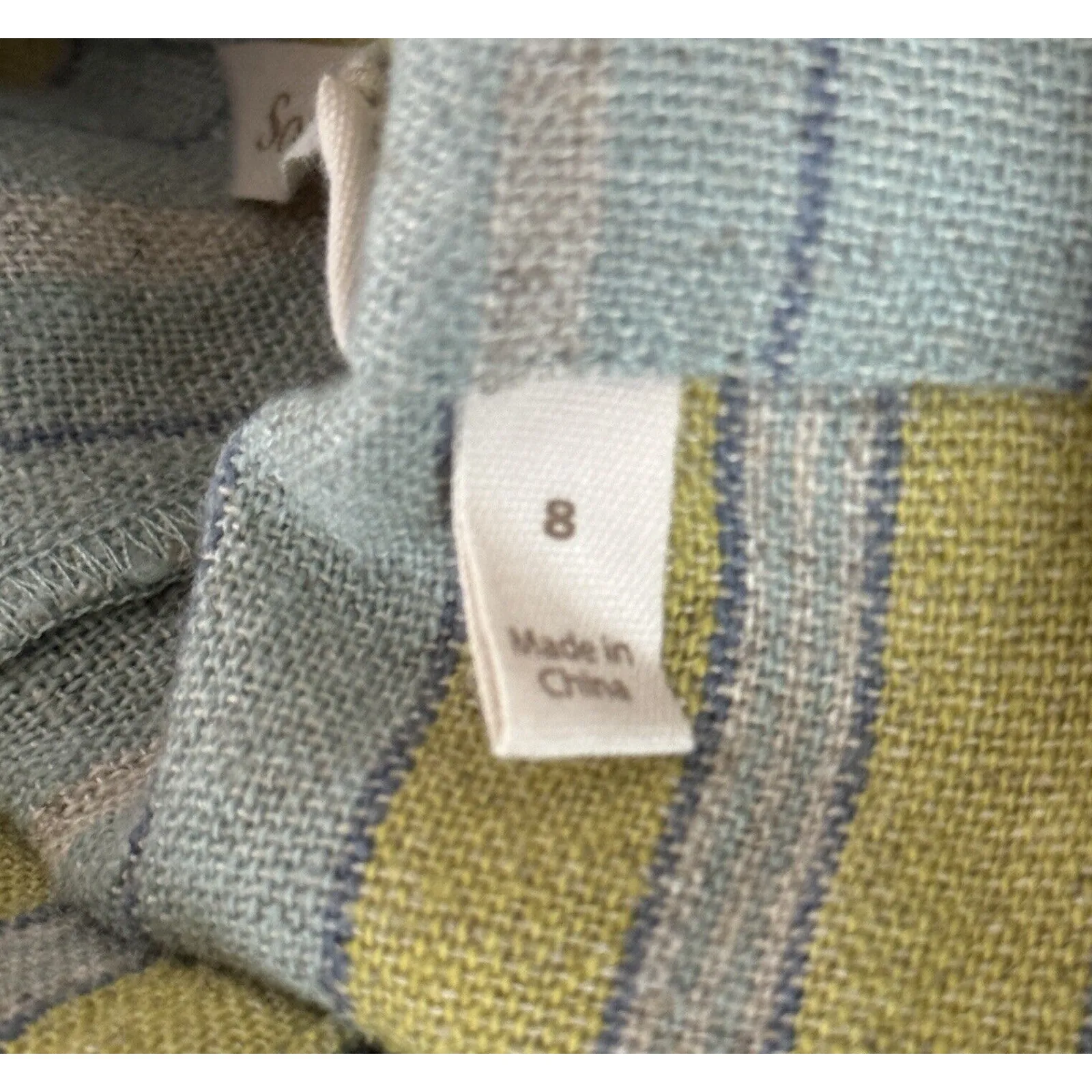 Soft Surroundings Pants Womens 8 Caldera Striped Linen Blend Cropped Capri Boho - Image 6