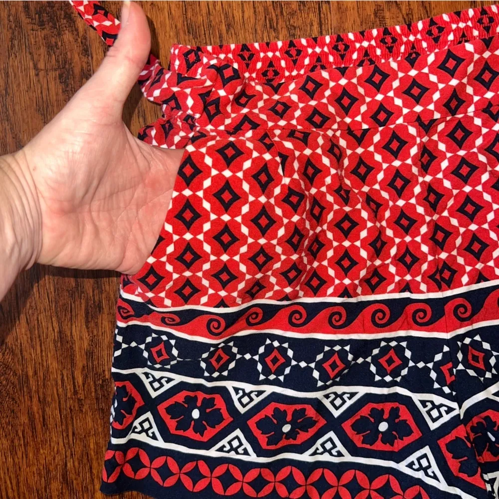 Southern Tide Riley Tie Shorts Patriotic Red, White, Blue Geometric, Size Small - Image 9