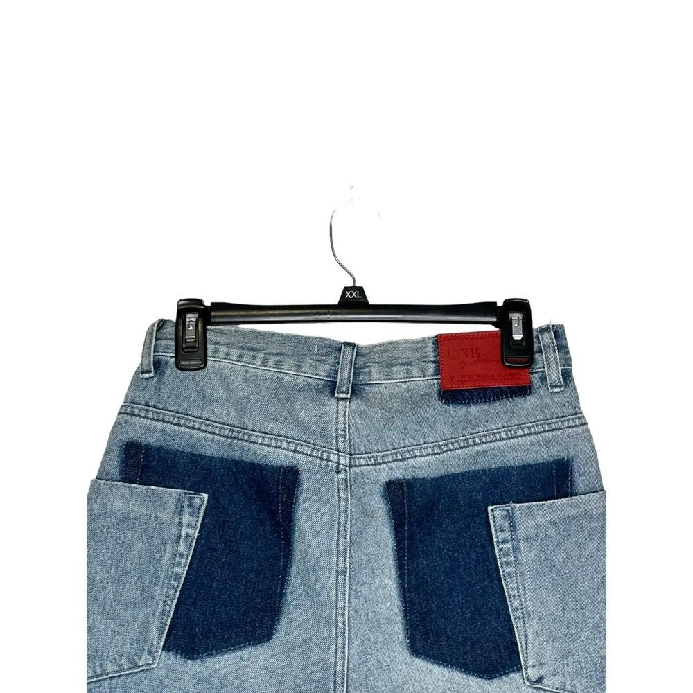 One X Oneteaspoon Womens Shorts Jean High Waist Bonita Slim Fit Raw Hem Denim 28 - Image 7