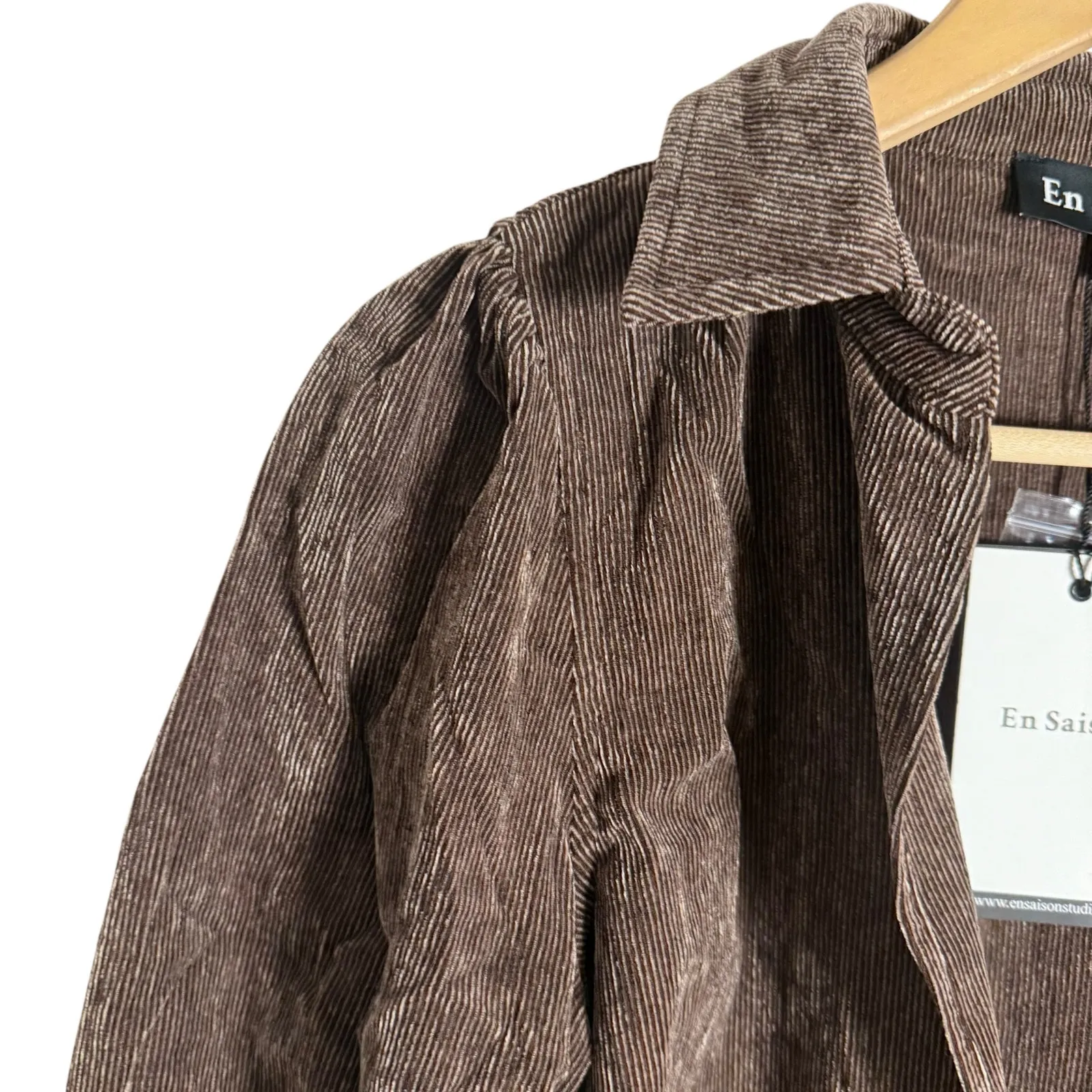 En Saison Route Wrap Brown Corduroy Wrap V - Image 8