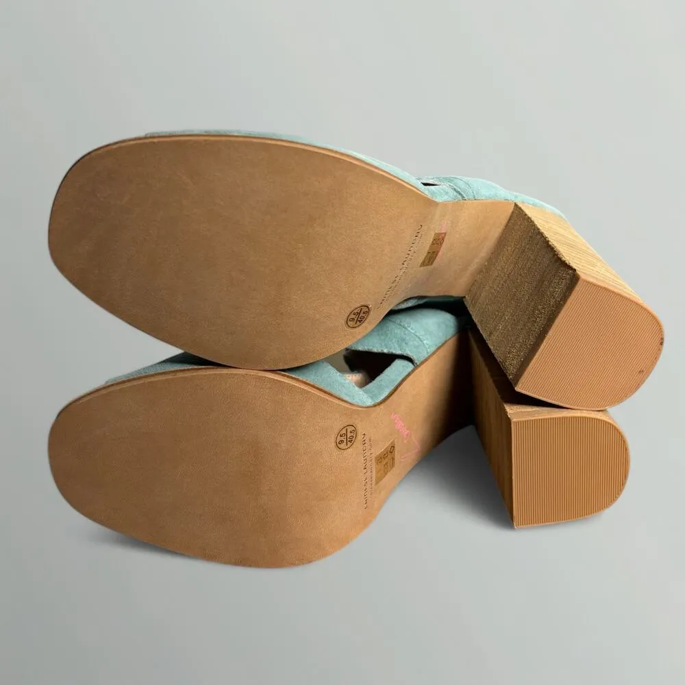 Kristin Cavallari by Chinese Laundry Lara Crisscross Heeled Sandal in Jade Suede - Image 7