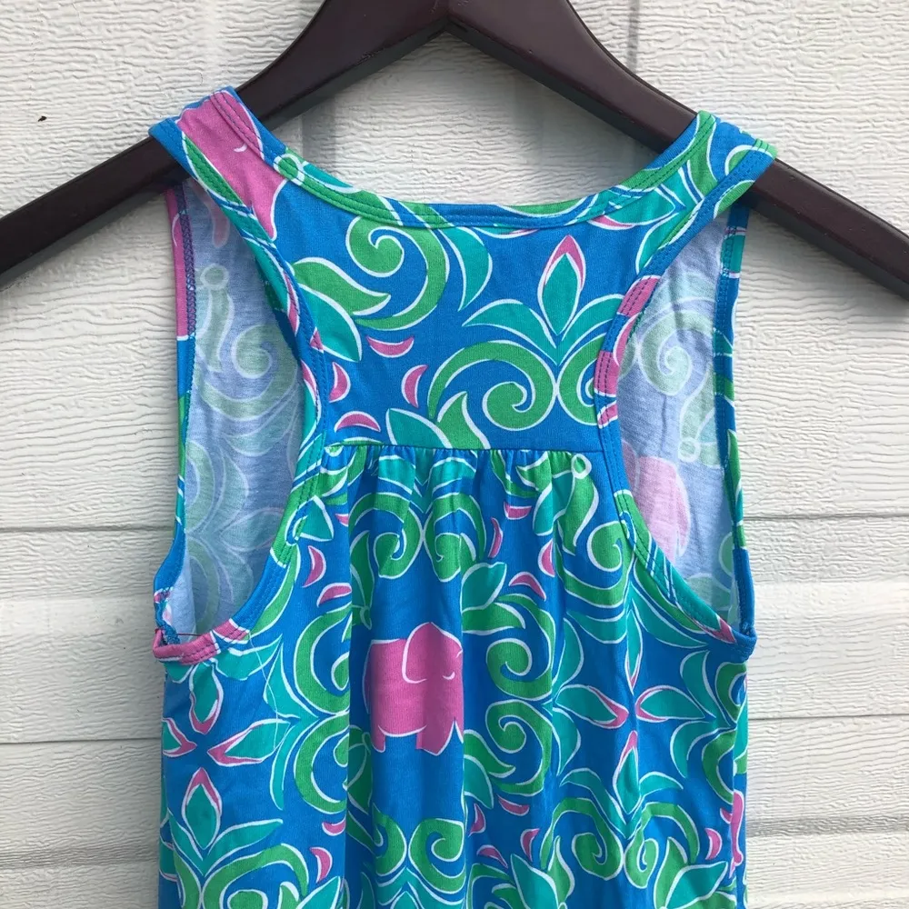 NWOT Simply Southern Womens Dress Blue Elephant Sleeveless XS/S - Image 5