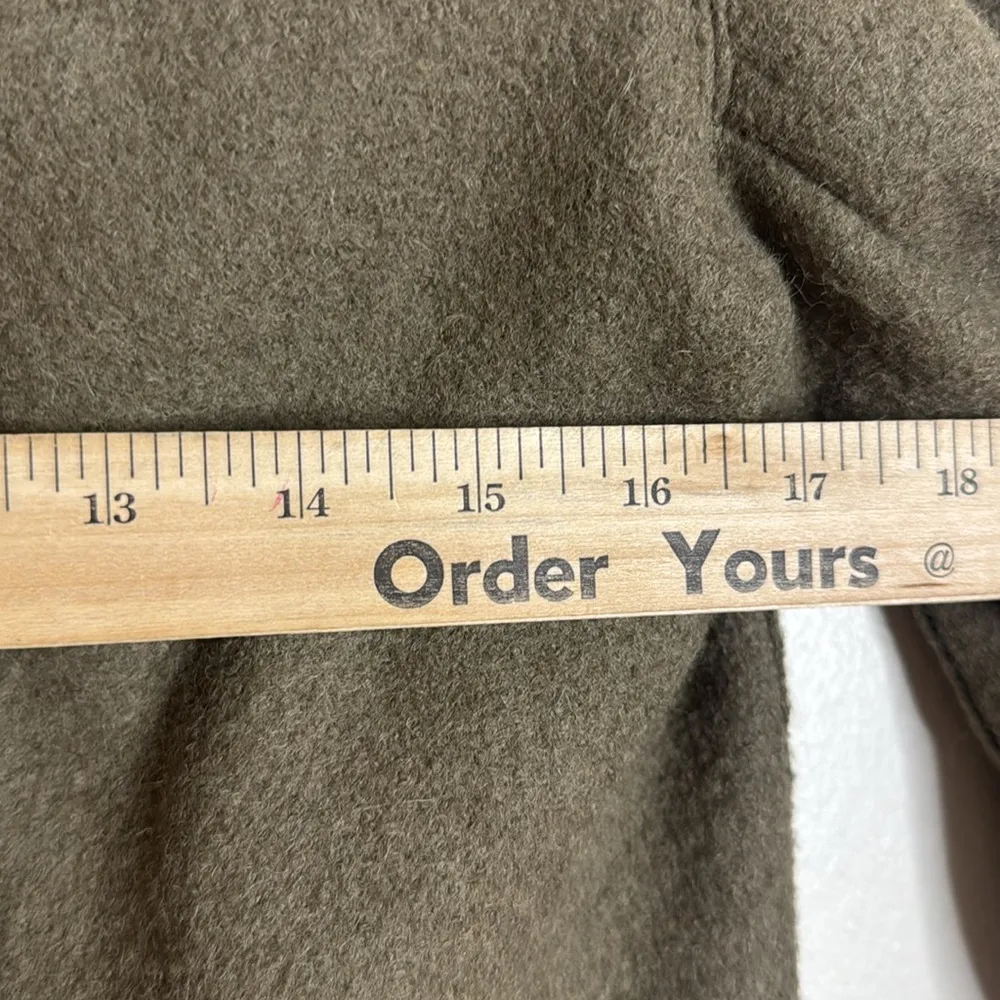 Talbots  Jacket Petite small Alpaca Wool Button Up Beige Pocket pea style Coat - Image 7