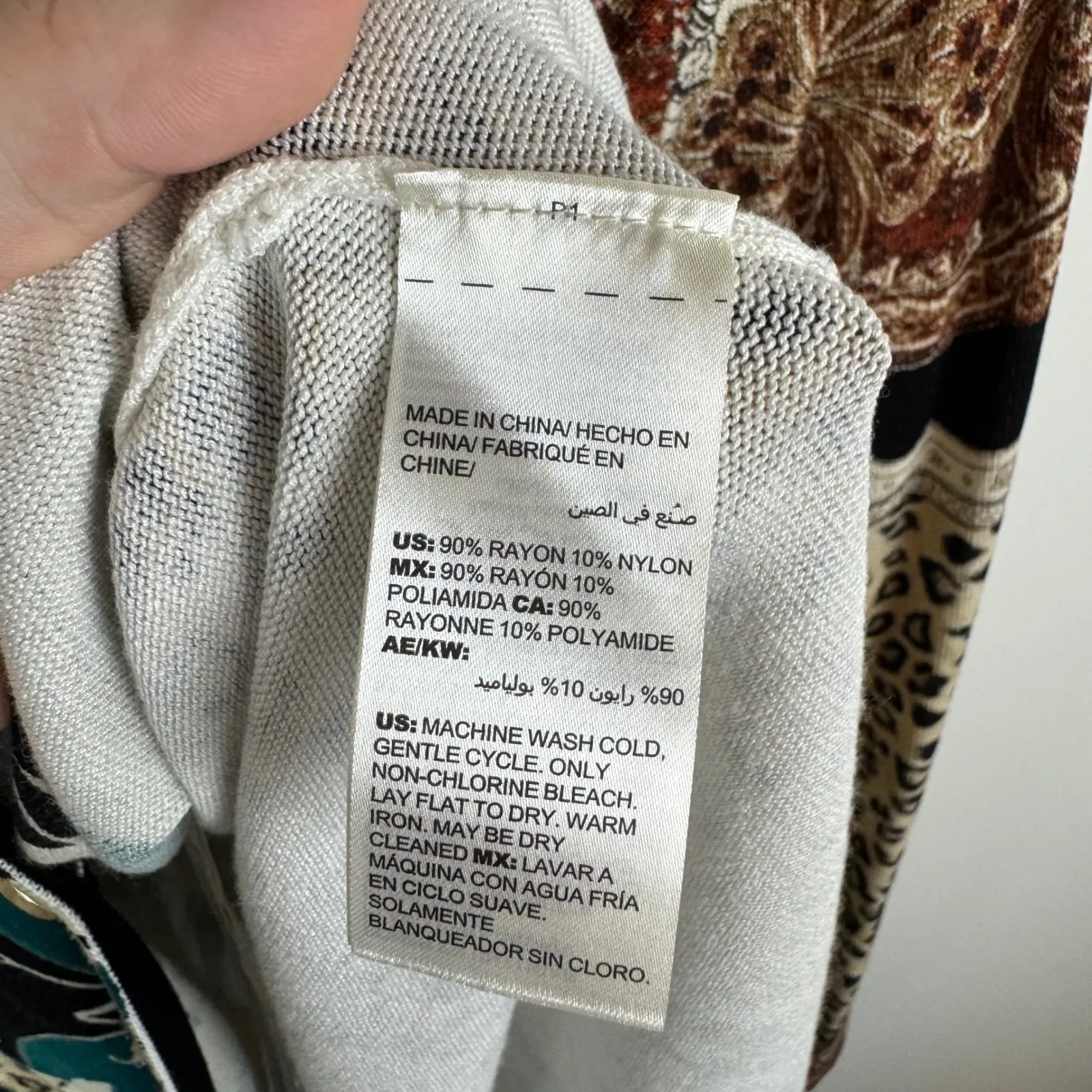 Chico's Animal Print Paisley Cardigan Sweater Size 3P XLP Maximalist Boho Chic‎ - Image 10