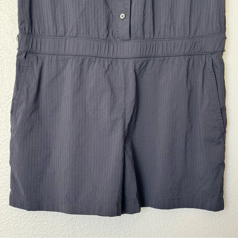 Vineyard Vines Harbor Belted Quick Dry Black Romper UPF 30 Size 8 - Image 4