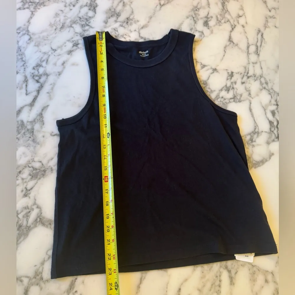 NWT MADEWELL Black Cotton Scoopneck Tank Top Sz Medium - Image 6