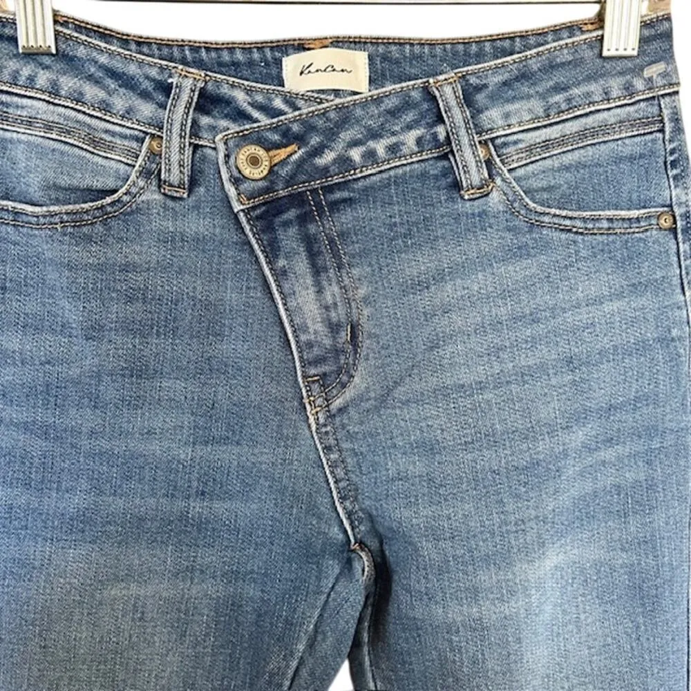 Kancan Beachcombing High Rise Cross Over Straight Jeans, size 1/24 Blue - Image 3
