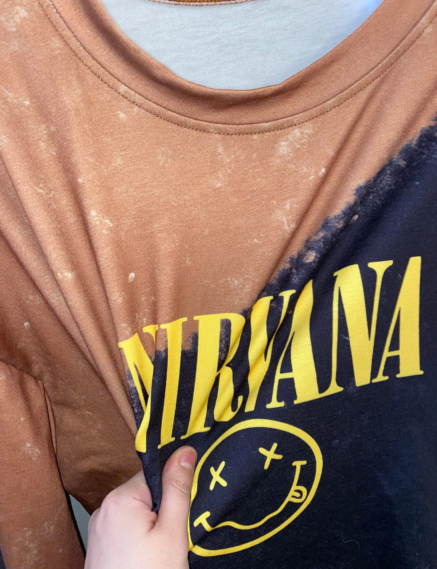 nirvana bleach dye hoodie Size XL - Image 6