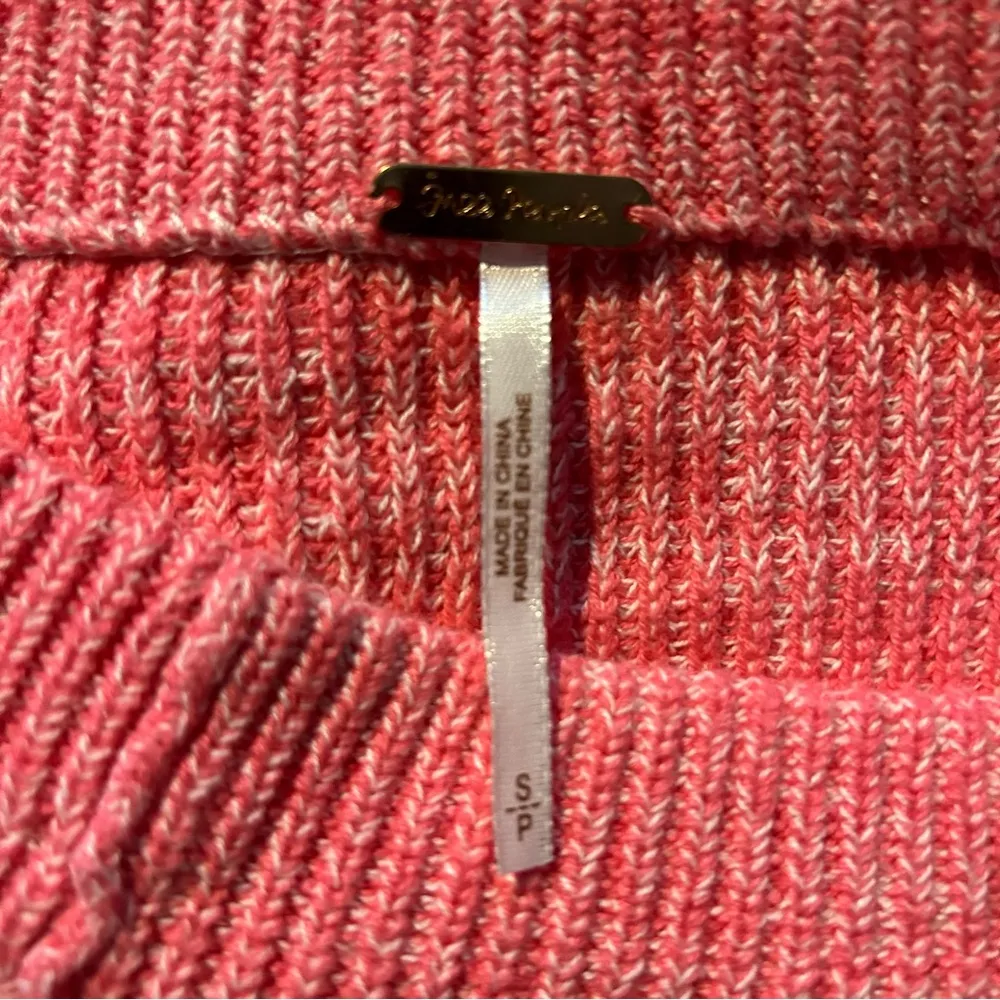Free People Cropped Too Good Sweater Size Small In Barbie Pink Boho Bohemian. - Image 5