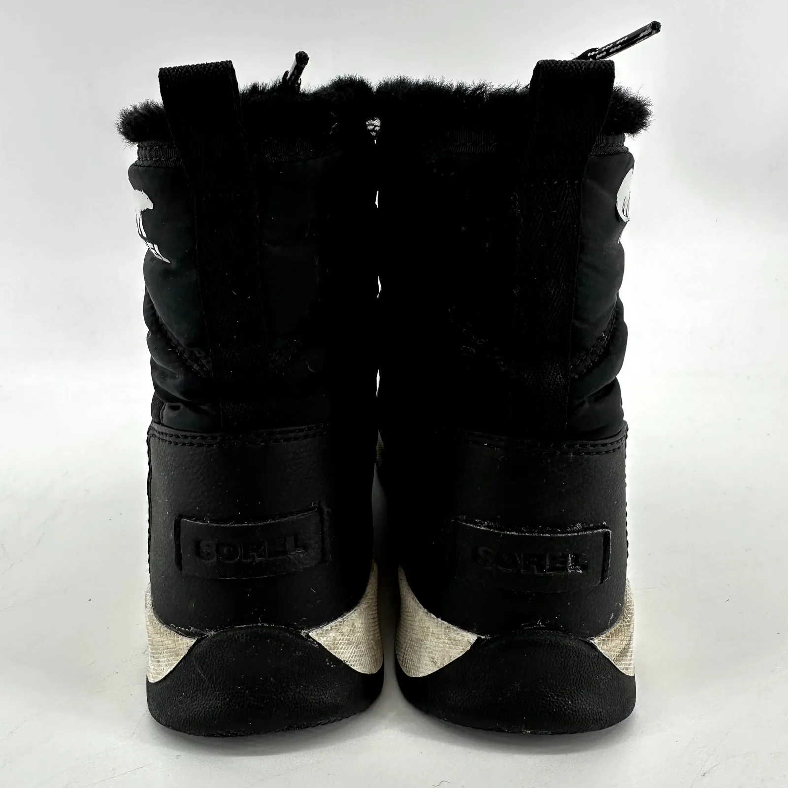 Sorel Whitney II Winter Snow Boots Puffer Lace Up Faux Fur Waterproof Black 7.5 - Image 5