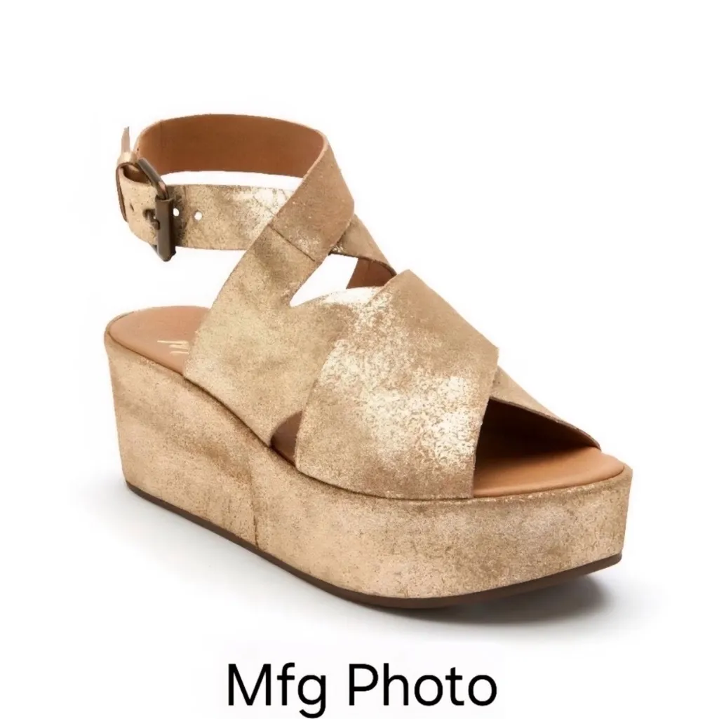 Matisse X Amuse Society Runaway Platform Sandals Gold Size 9 - Image 6
