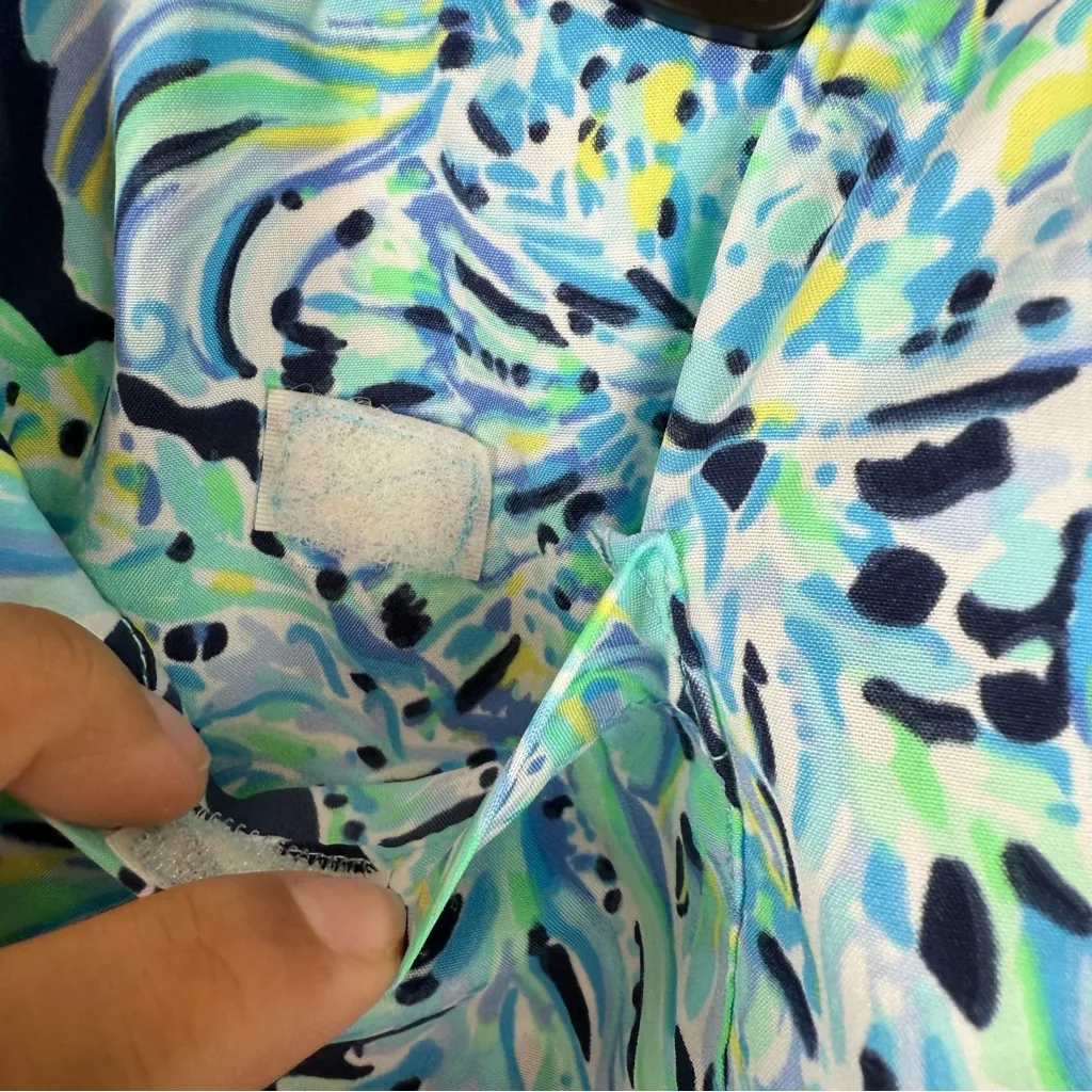 Lilly Pulitzer Ocean Trail Shorts In High Tide Navy Scuba Doo Size Small 001485 - Image 4