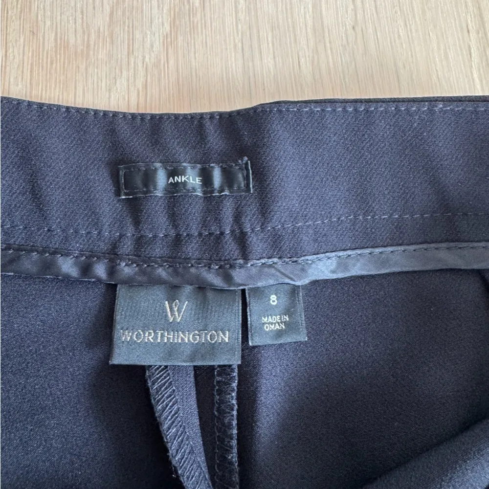 Worthington Ankle Slacks Pants Black Trousers Size 8 - Image 3