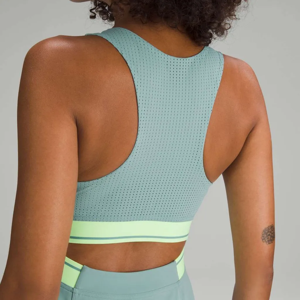 Lululemon V-Neck Racerback Tennis Dress 6 Rip Tide Faded Zap Rip Tide - Image 5