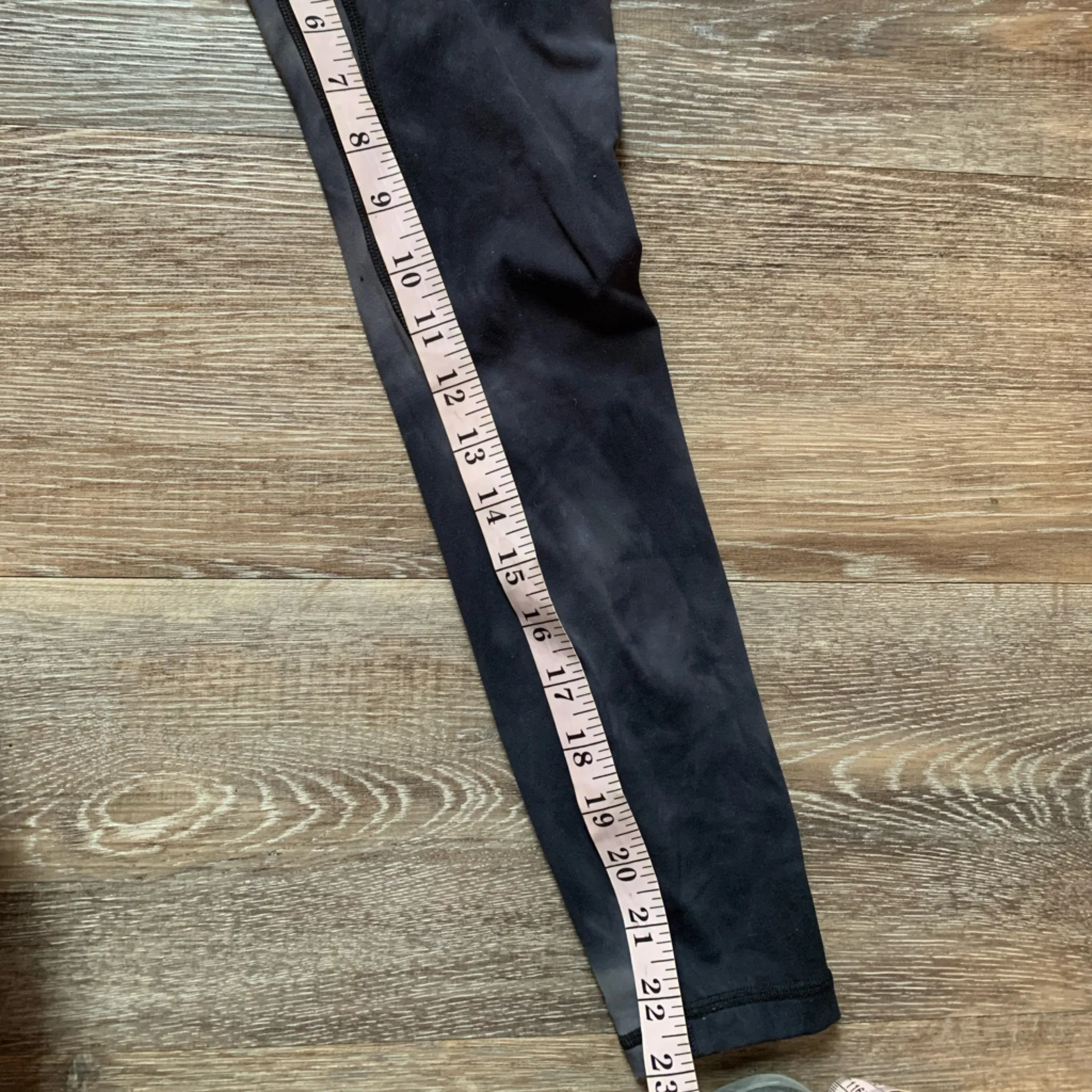 Zyia Active Black Tie-Dye High-Waisted Leggings 2 - Image 2