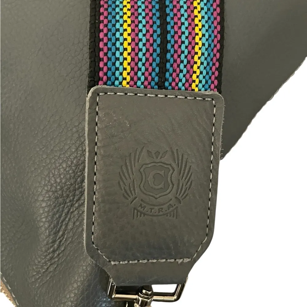 NWT Consuela Keanu Wedge Hobo Crossbody Shoulder Gray Pebbled Leather Bag Purse - Image 6