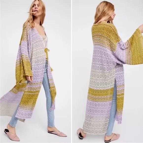 Free People Midnight Reflections Kimono Duster XS - Image 2