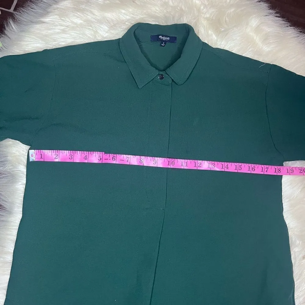 🎉👗HP👗🎉Madewell Moviehouse Shirtdress hunter green sz small - Image 8