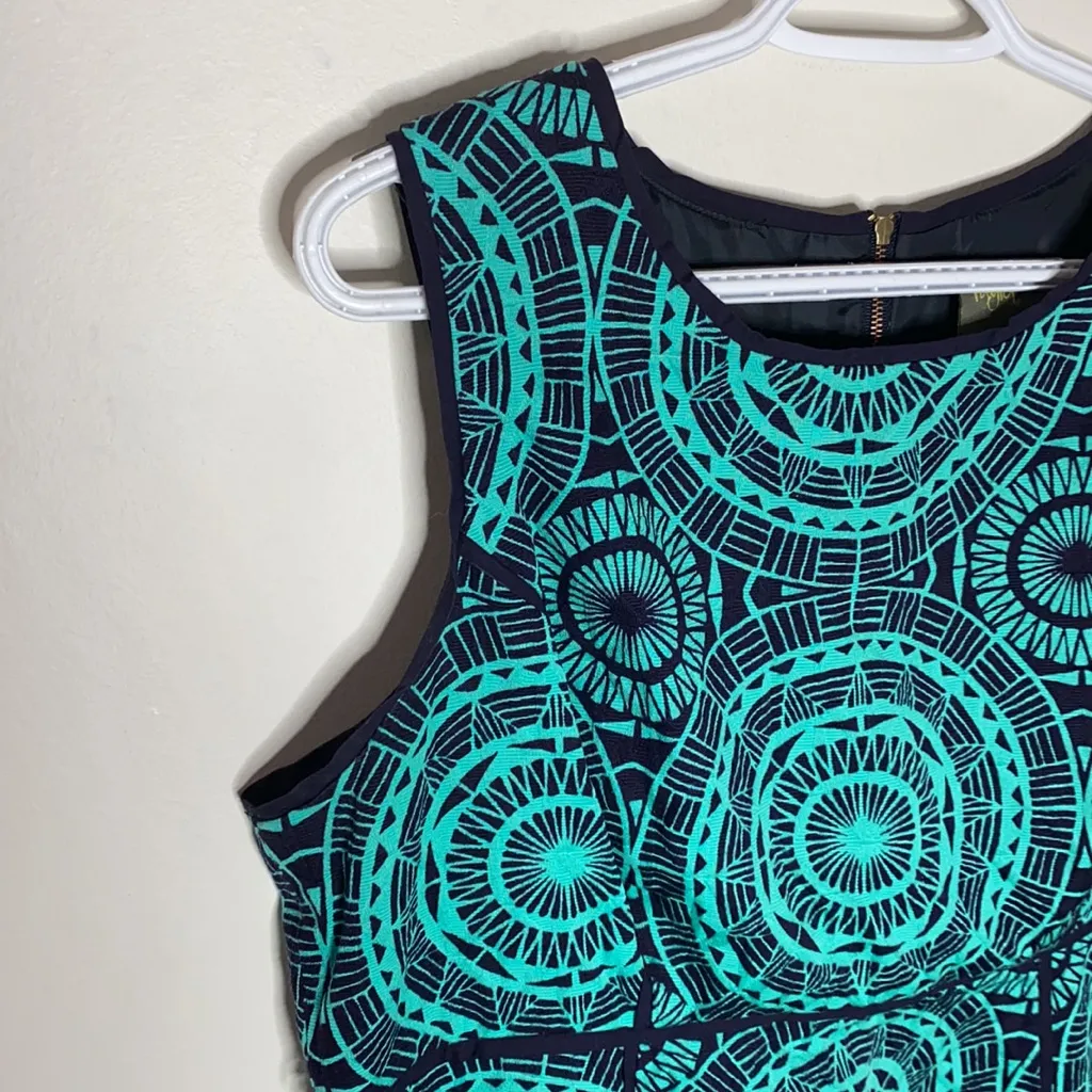 Taylor for a Pea in the Pod maternity dress sz L Blue - Image 5