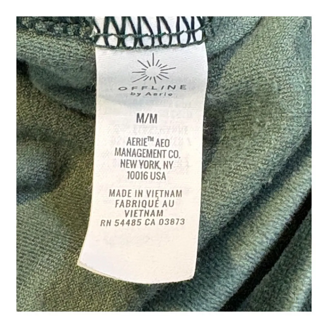 Offline by Aerie Green Velour Zip Up Hoodie Jacket Women‎ Size Medium - Image 9