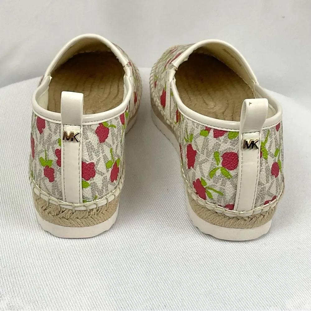 Michael Kors Lenny Espadrille Slip On Shoes Sz 7.5 M New Rose & Signature Flats - Image 8