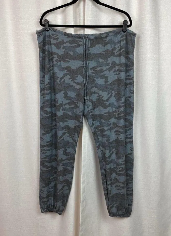 Chaser Blue Love Camouflage Love Brushed Knit Joggers Sz.1X NWT - Image 3