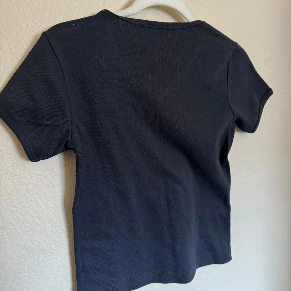 vintage 90s y2k betty‎ boop graphic embellished bejeweled baby tee sz medium - Image 5