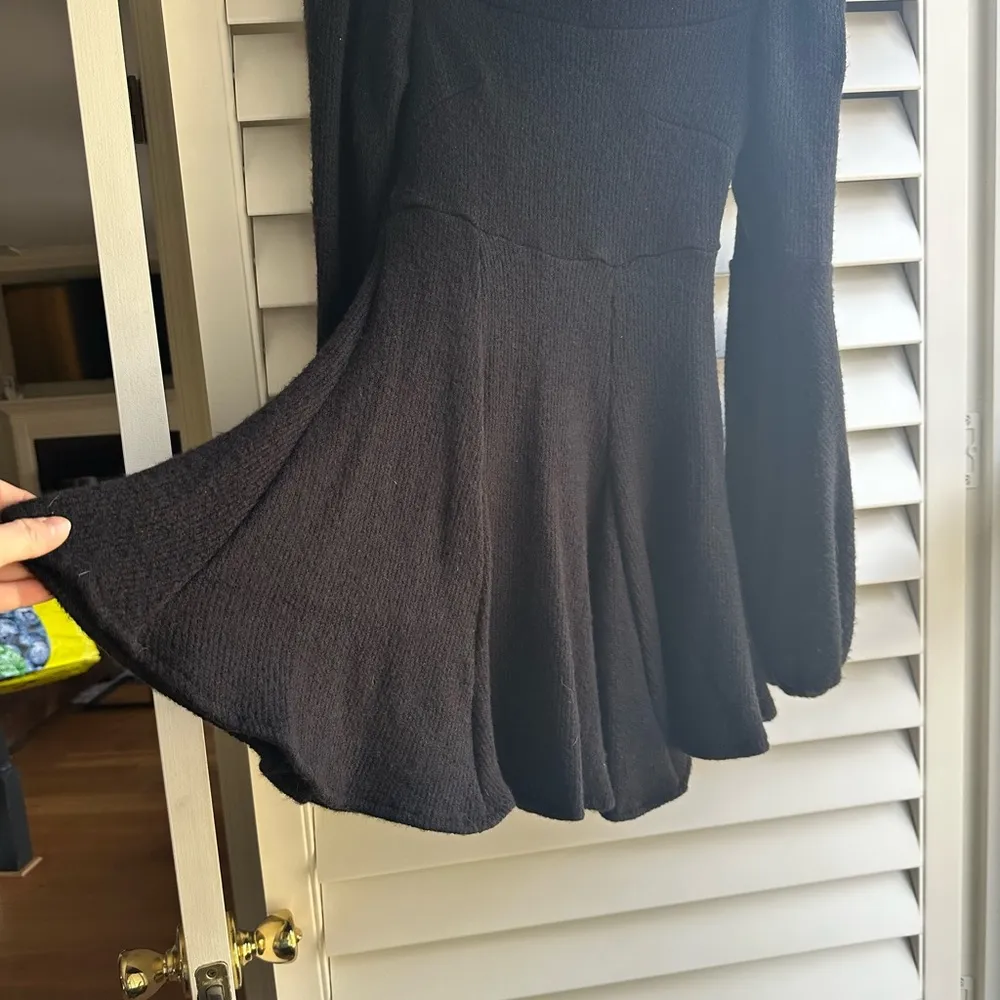 Black Mini Sweater Dress - Image 5