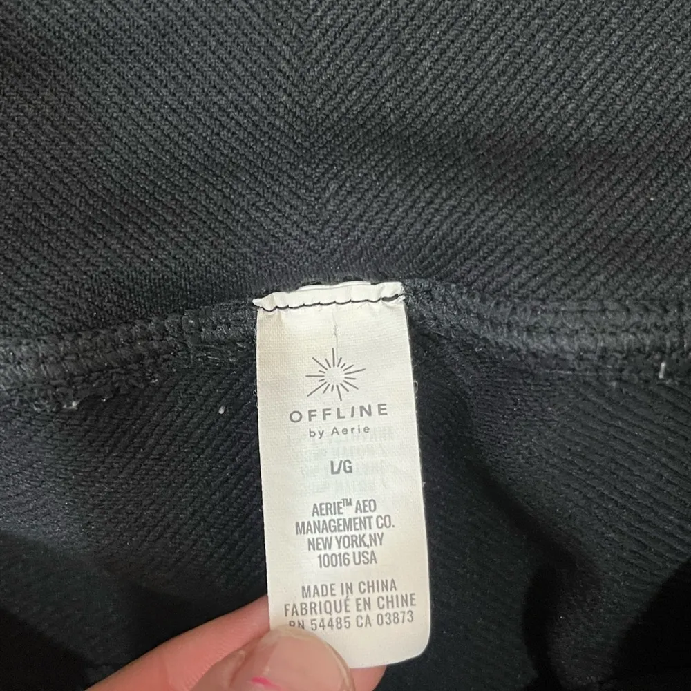 Aerie offline high waisted ribbed seamless legging acid wash Charcoal gray Large - Image 2