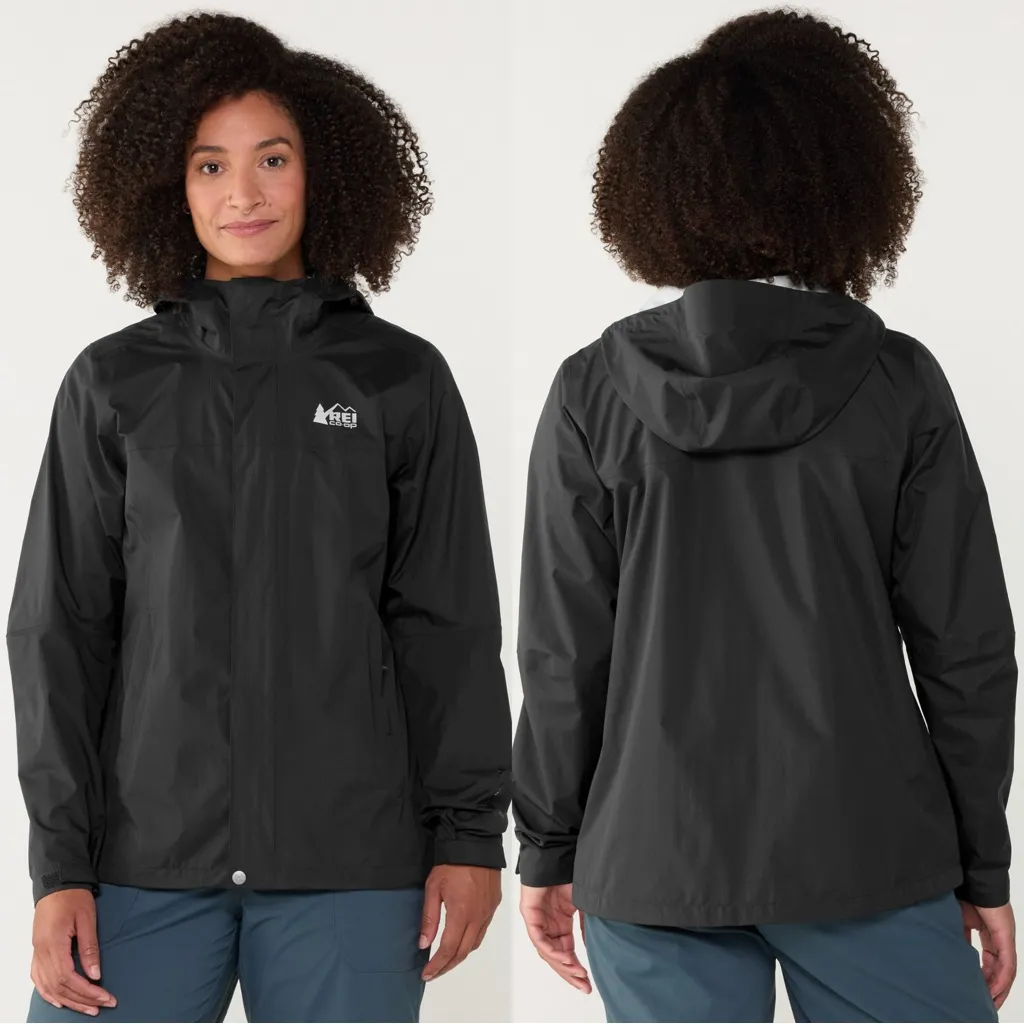 REI Co-Op Women’s Peak 2.5L Rainier Rain Jacket Lightweight Outdoor in Black S - Image 2