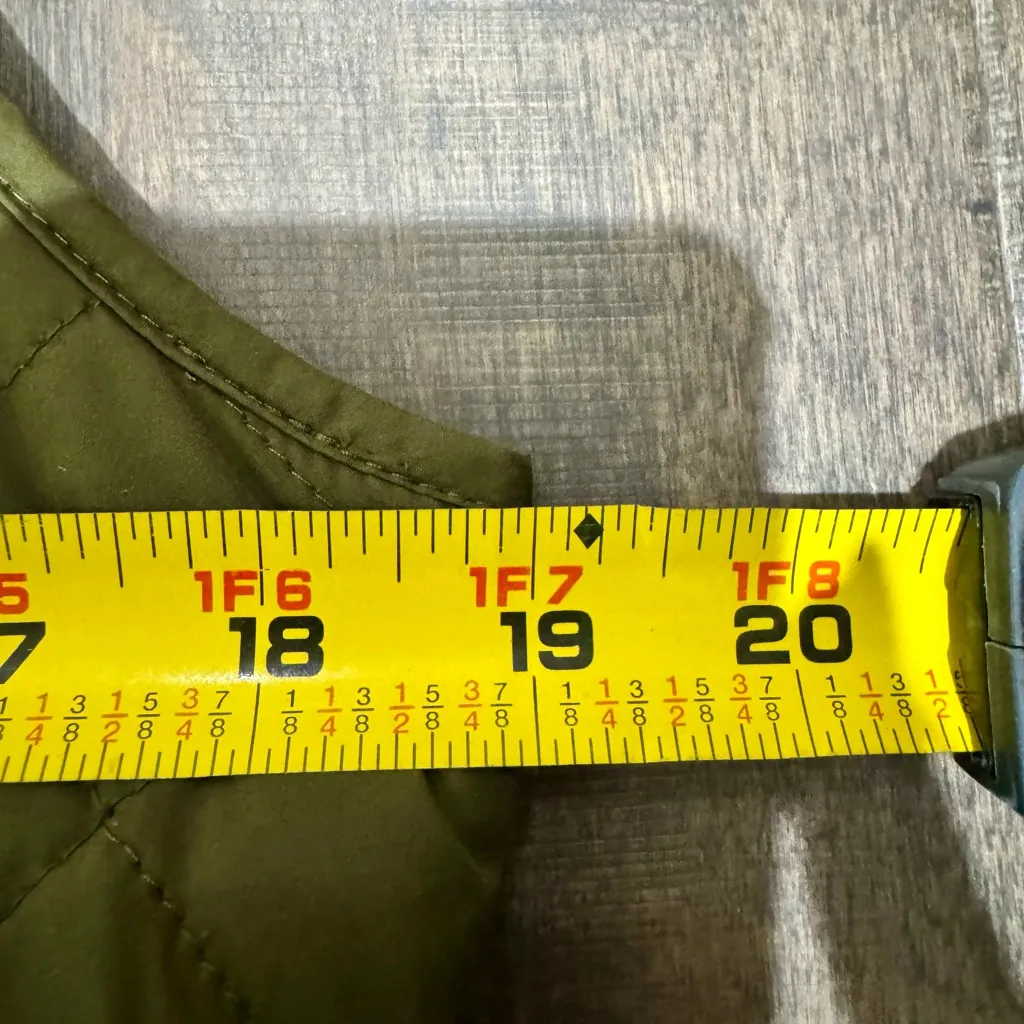 Talbots Olive Green Quilted Vest Women’s Medium | Warm Layering Outerwear - Image 13