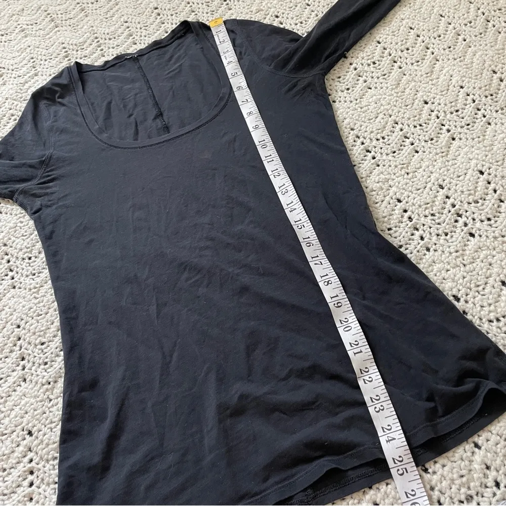 Lululemon Scoop Neck Long Sleeve TShirt Black (XSmall) - Image 3