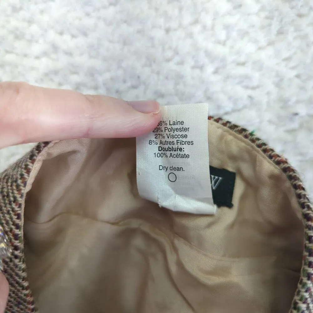 J.Crew Factory Tweed Wool Blend Mini Skirt Pleated Academia Schoolgirl Women's 6 Brown - Image 4