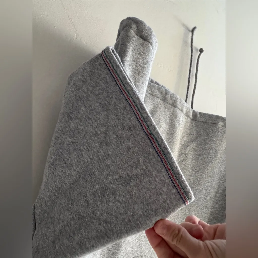 American Eagle Gray Cropped Boxy Top Tie String - Image 3