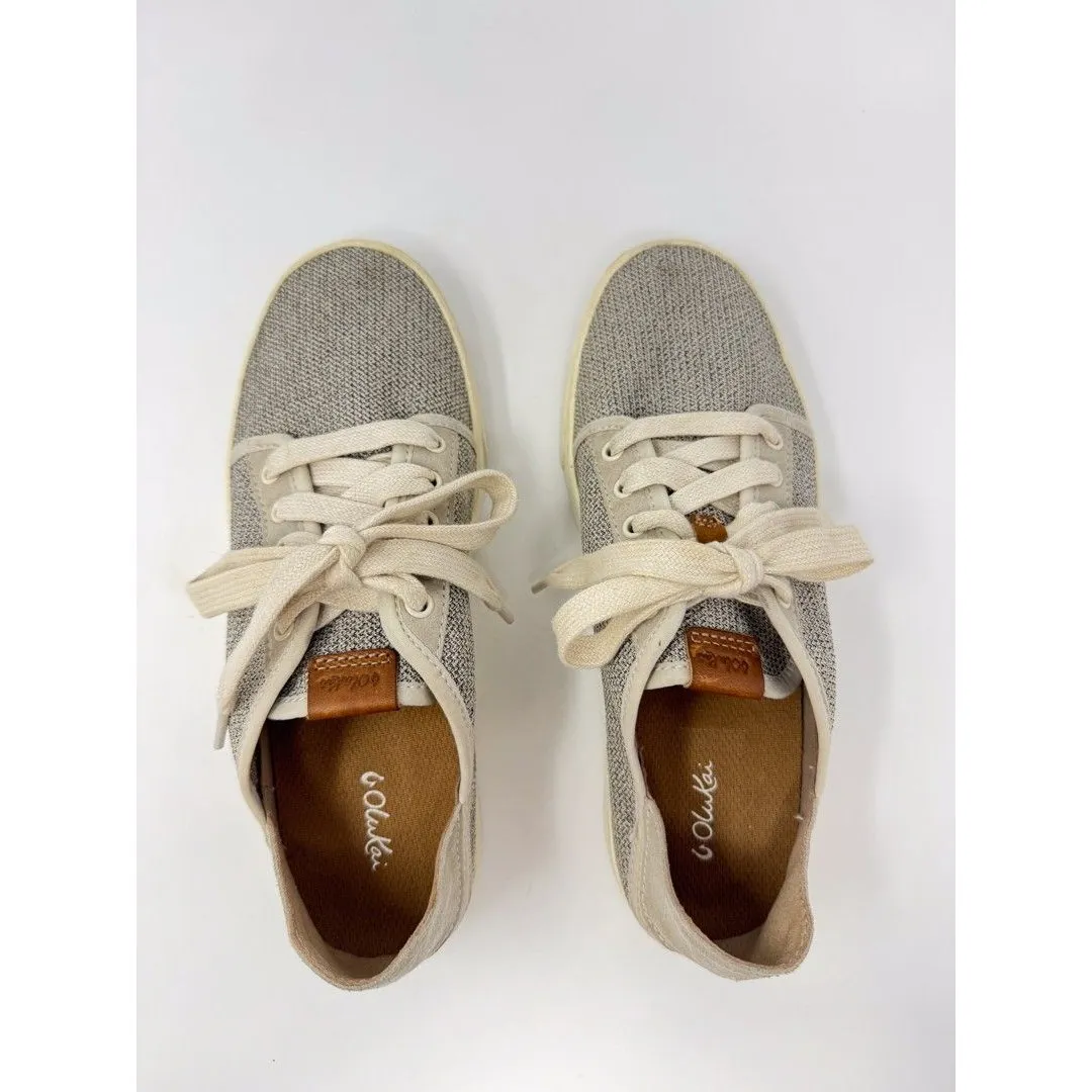 Olukai Pehuea Li Womens Shoes Gray Mesh Low Top Sneakers Lightweight US 8 White - Image 8